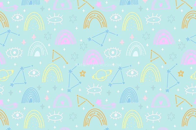 70款手绘涂鸦魔法元素包,AI PNG格式